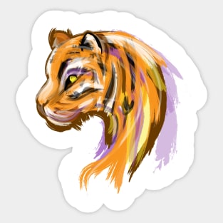 Neon Tiger Sticker